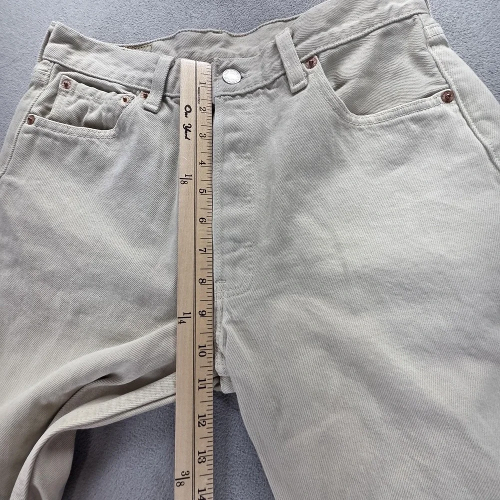 Vintage Levis 501 Jeans Mens Beige Straight Button Fly Made USA Fits 28x30
